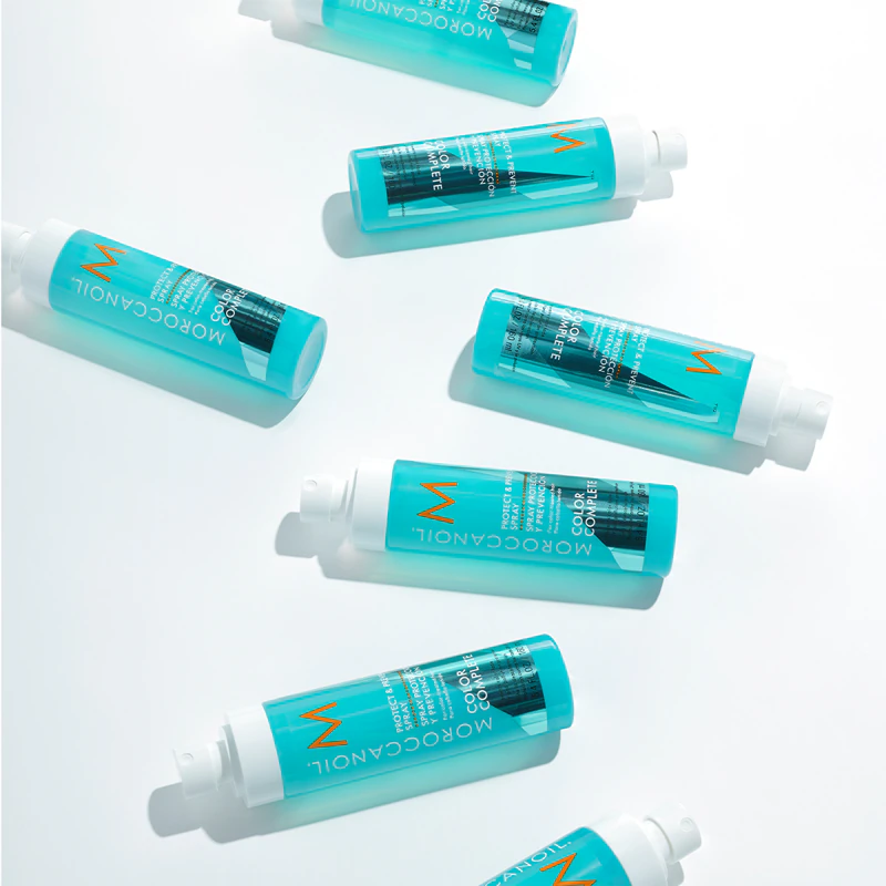 Spray protetor e preventivo Moroccanoil Color Care com efeito hidratante para cabelos com coloração.