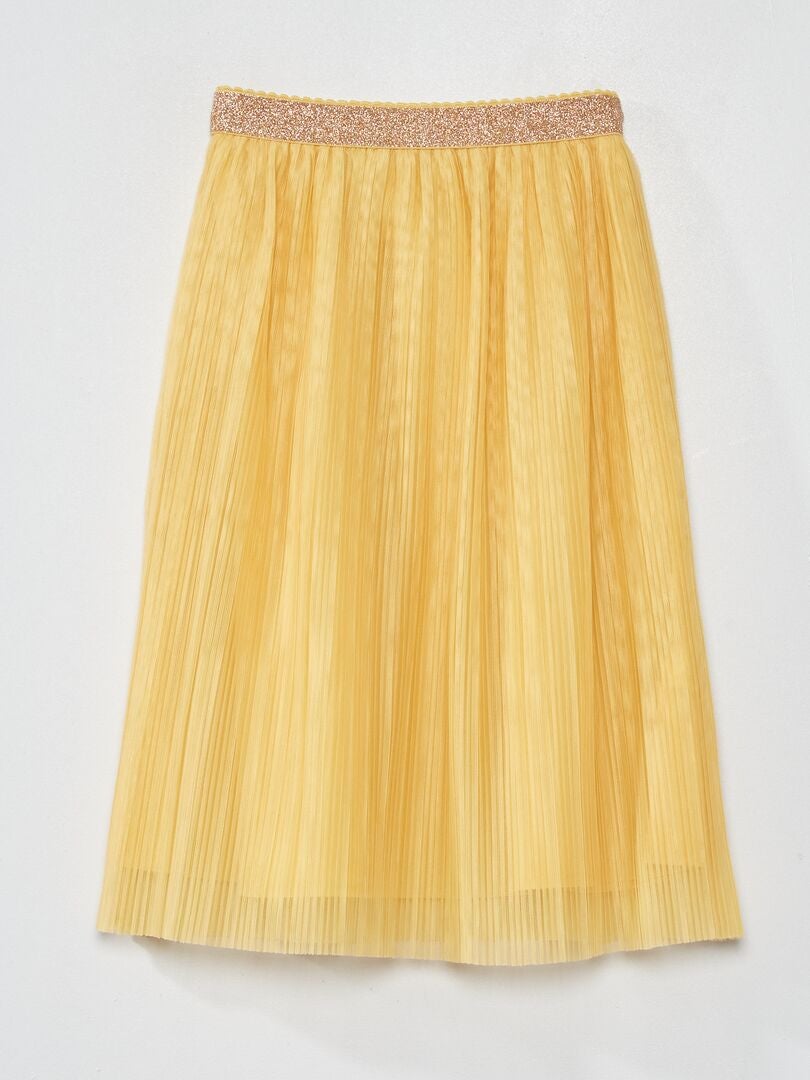 Lange tule rok - geel