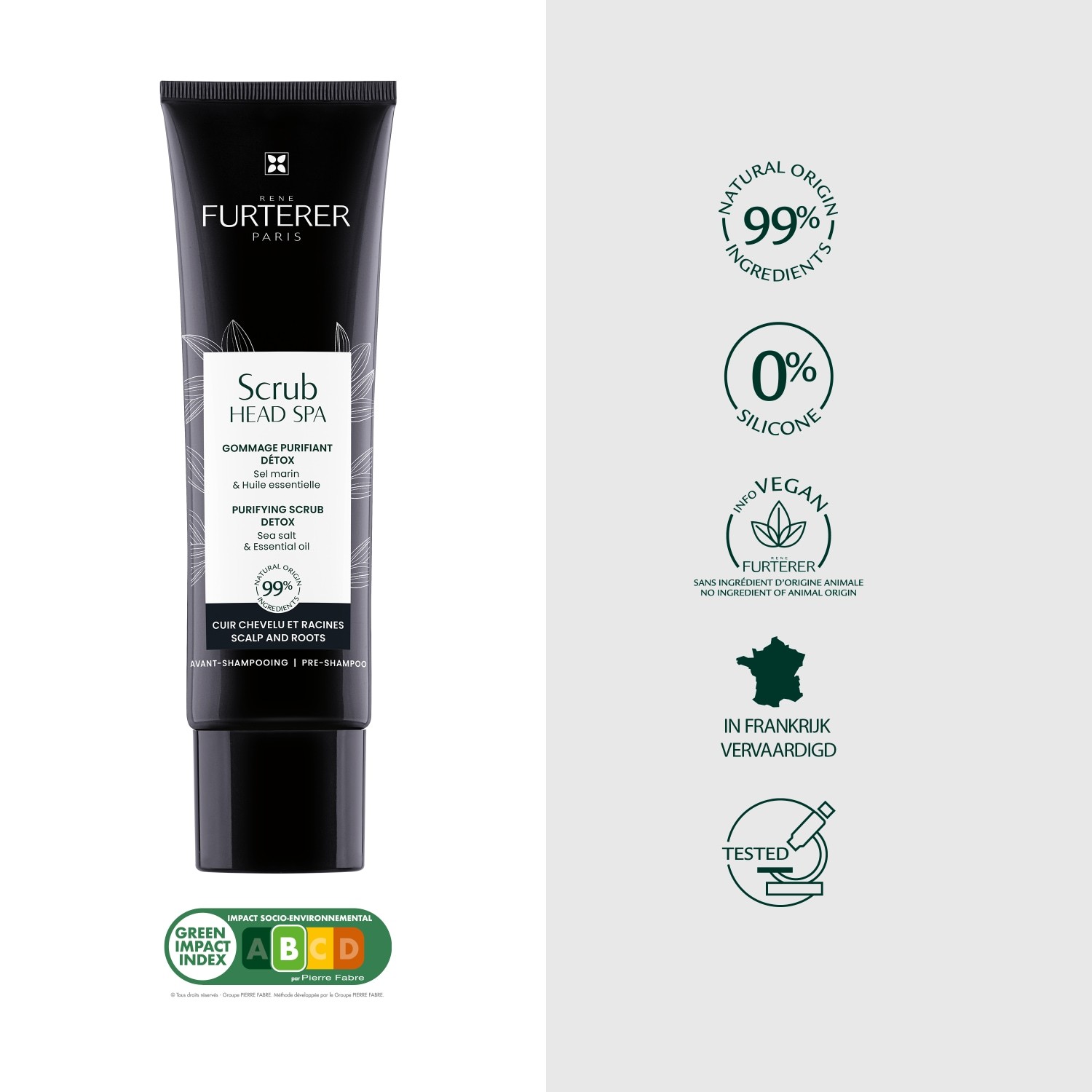 René Furterer piling za vlasište, piling za čišćenje, detoks – 150 ml