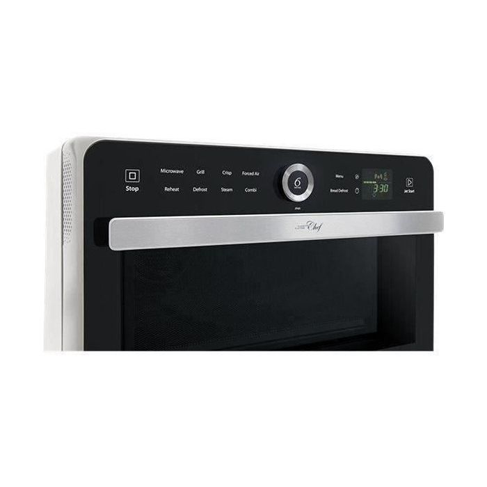 WHIRLPOOL JT469WH - Forno a microonde Jet Chef - 33 L - 6th SENSE Combi Crisp Steam - Cavità in acciaio inox - Piatto girevole da 36 cm - Bianco