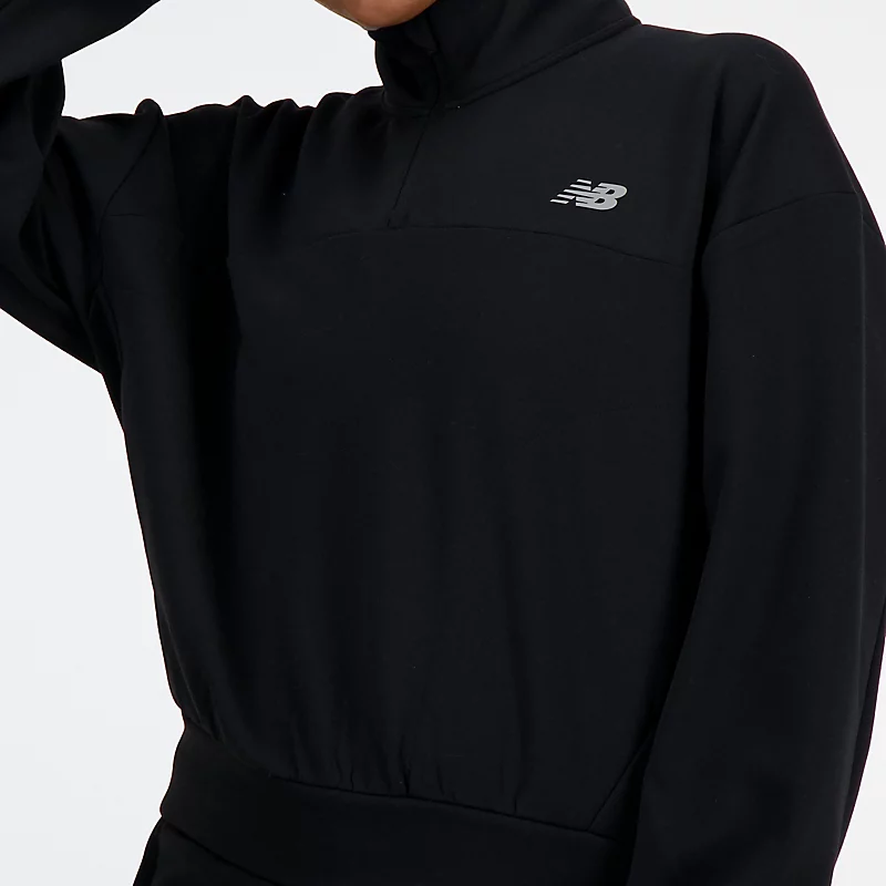 Femme Tech Knit damestrui met grote ritssluiting - ZWART