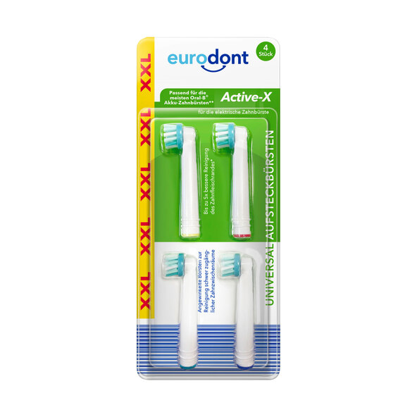 Zahnbürstenköpfe, active-x, juego de 8 unidades