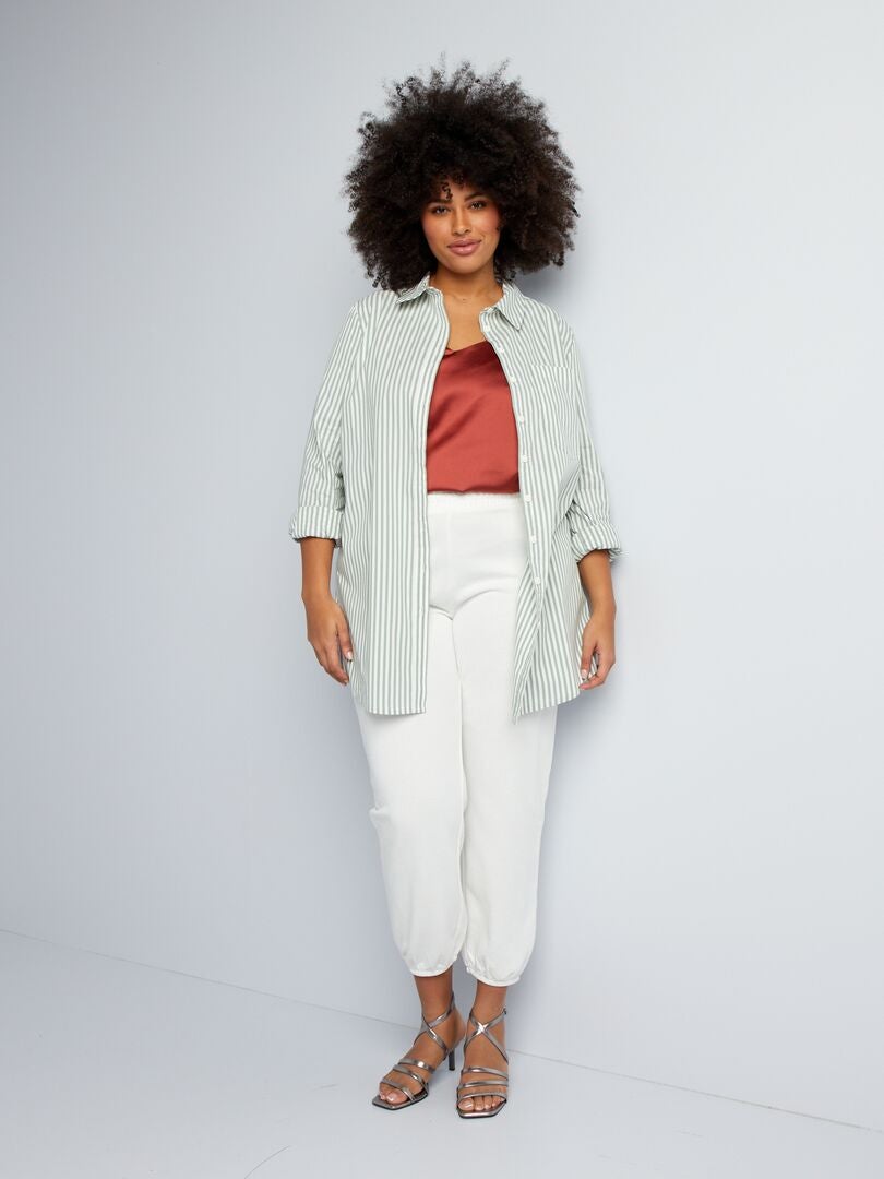 Fleece joggingbroek - WIT