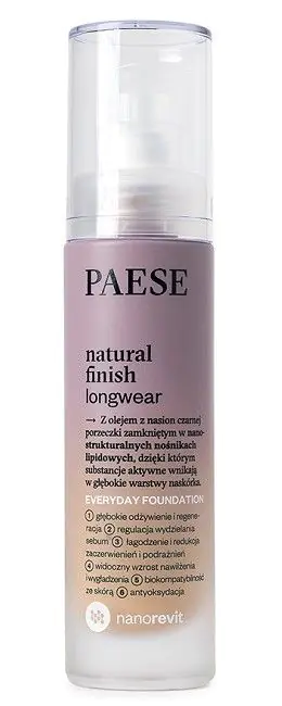 Paese Nanorevit Długotrwały podkład do twarzy, 2,5 Sand Beige