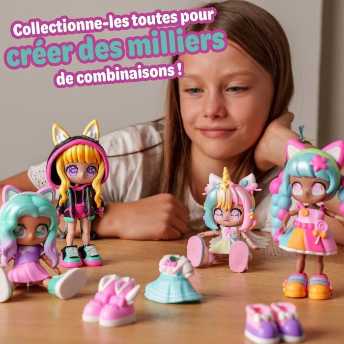 Muñeco personalizable - BANDAI - Animakii - HEA26348 - Unicornio y murciélago