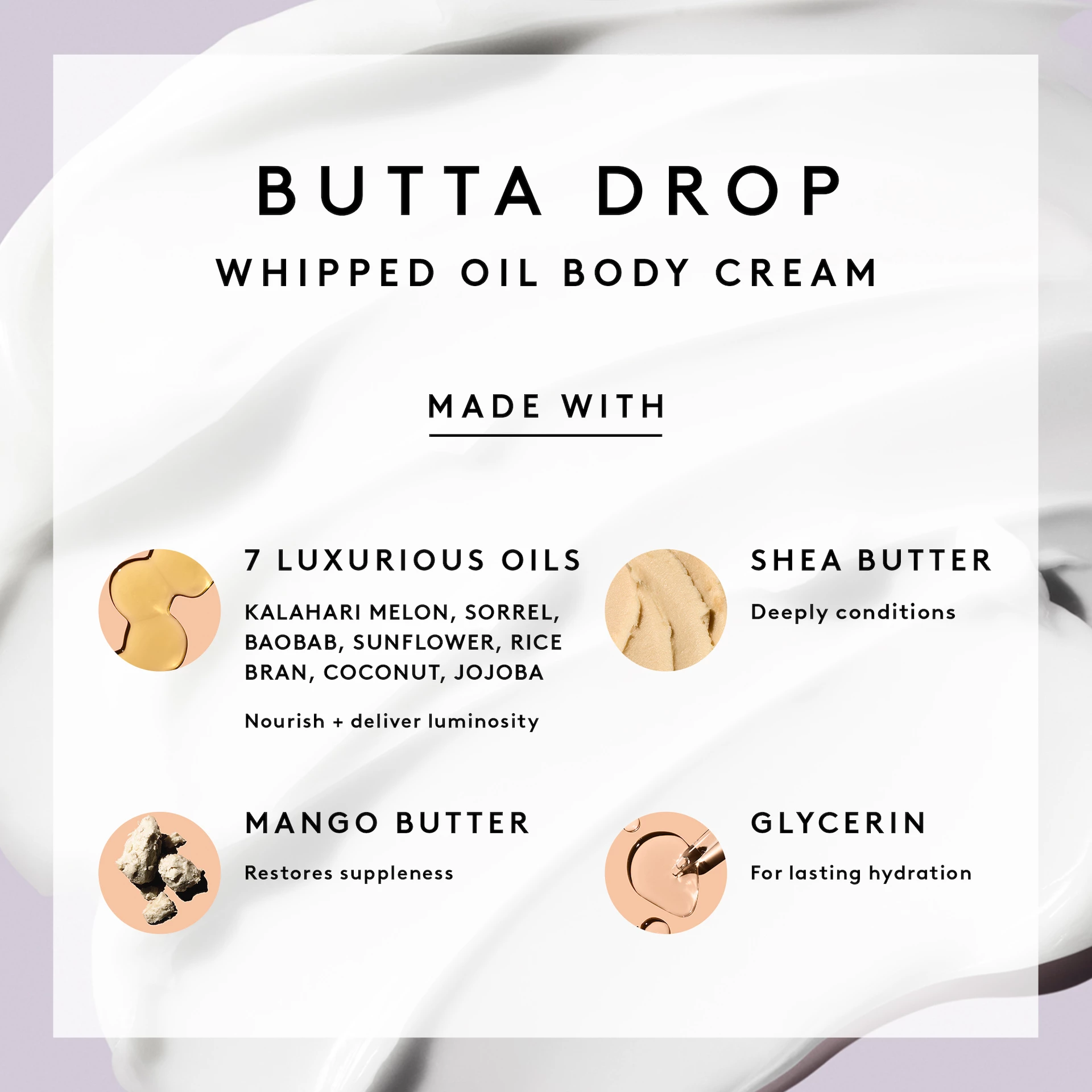 Butta Drop Olajjal Tejszínes Testápoló Krém Trópusi Olajokkal + Vajakkal Utántöltő 200 ml - Fenty Skin