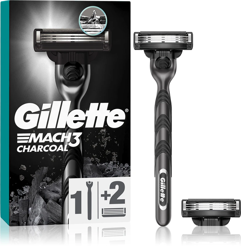 Gillette Mach3 Charcoal scheermes + vervangende mesjes