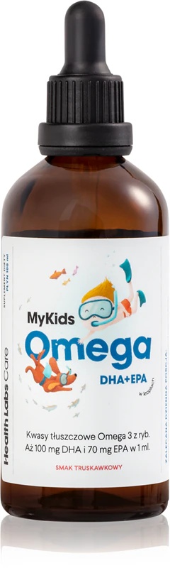 „Health Labs Care MyKids Omega“ maisto papildų lašai tinkamai širdies ir smegenų funkcijai