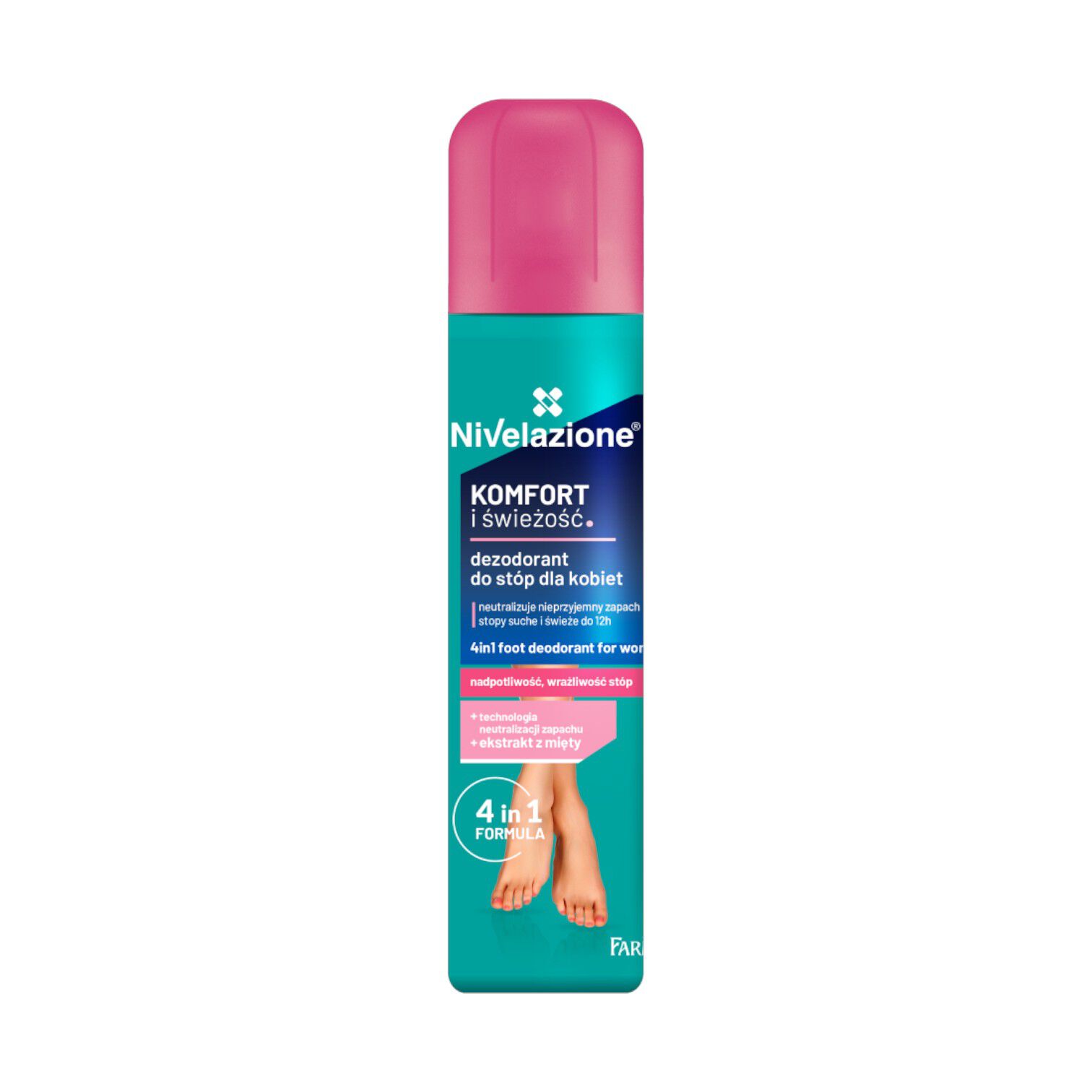 Nivelazione 4-i-1 fotdeodorant för kvinnor 180ml Komfort och fräschör