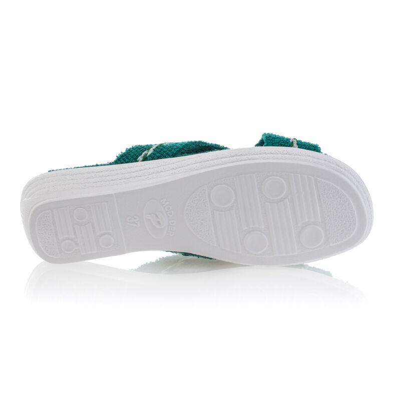 Pantuflas verdes para mujer
