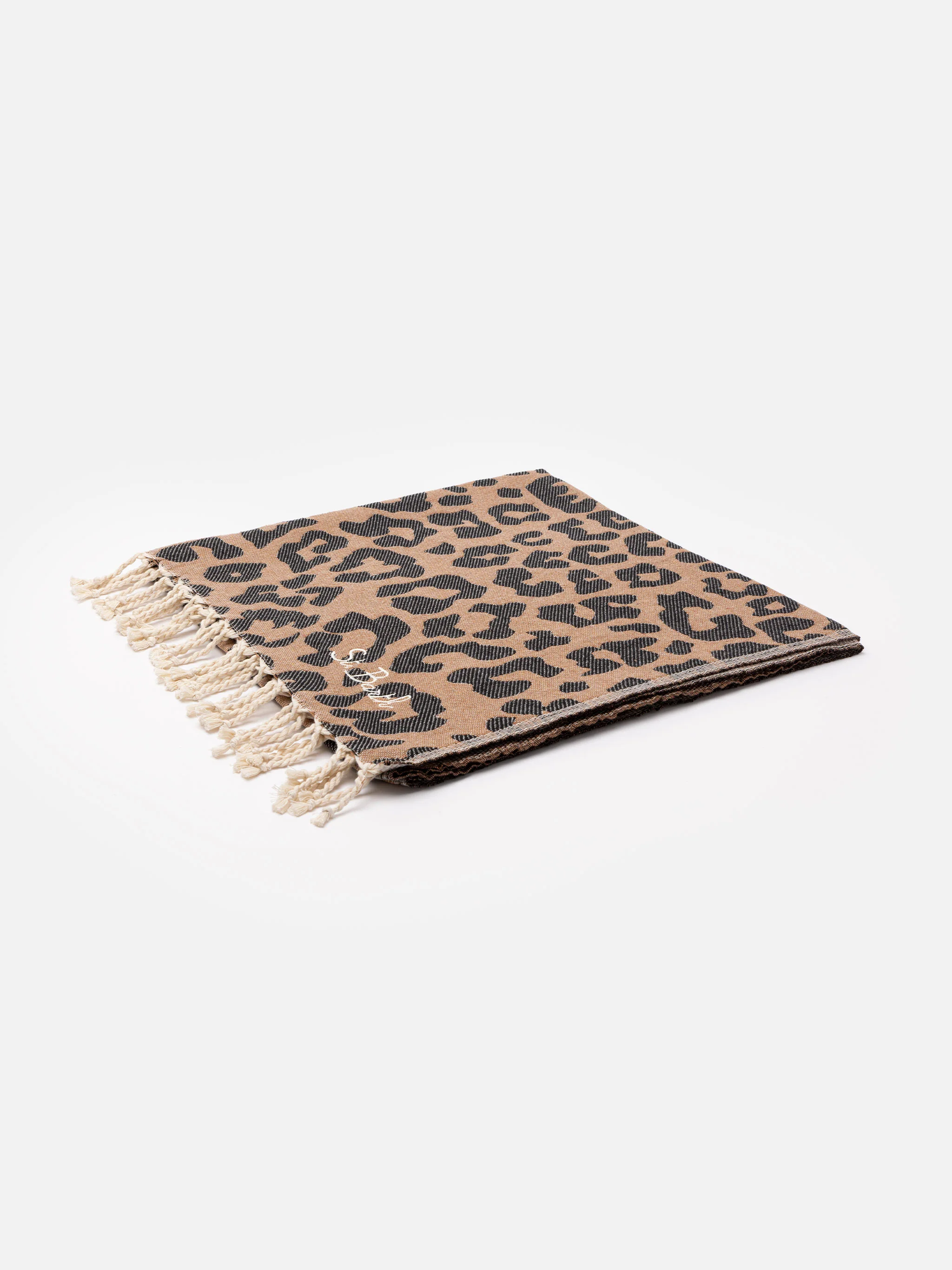 Foutas Strandtuch aus Baumwolle mit Animalier-Jacquard