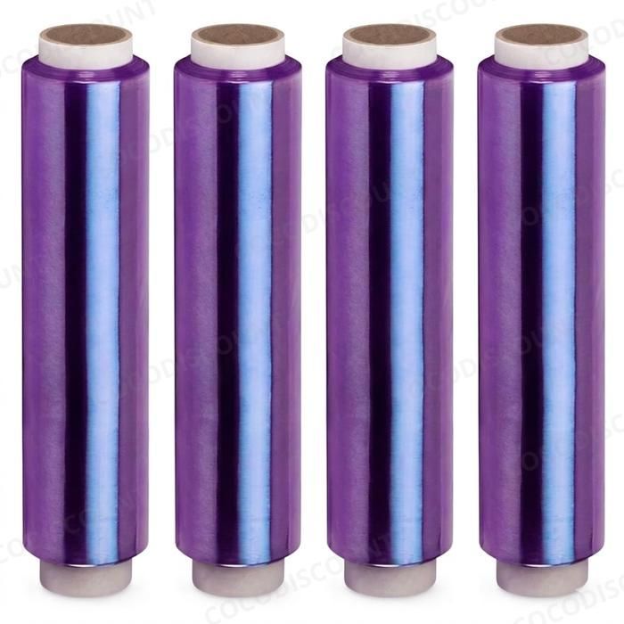 Cobye - Paquete de 4 rollos de film estirable para alimentos de 30 cm x 300 m – Film resistente y transparente para conservar la frescura de los alimentos