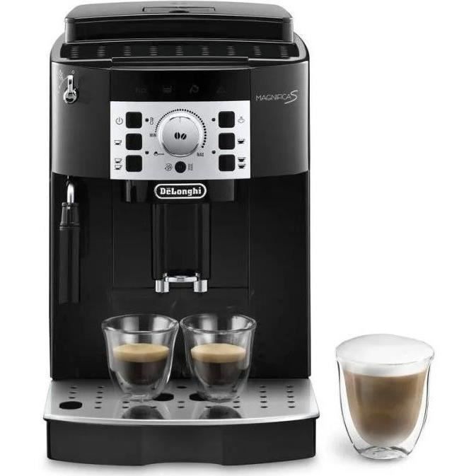 Máquina de café expresso automática com moedor - DELONGHI - MAGNIFICA S ECAM22.140.B - Preta + Conjunto de 2 xícaras de café expresso