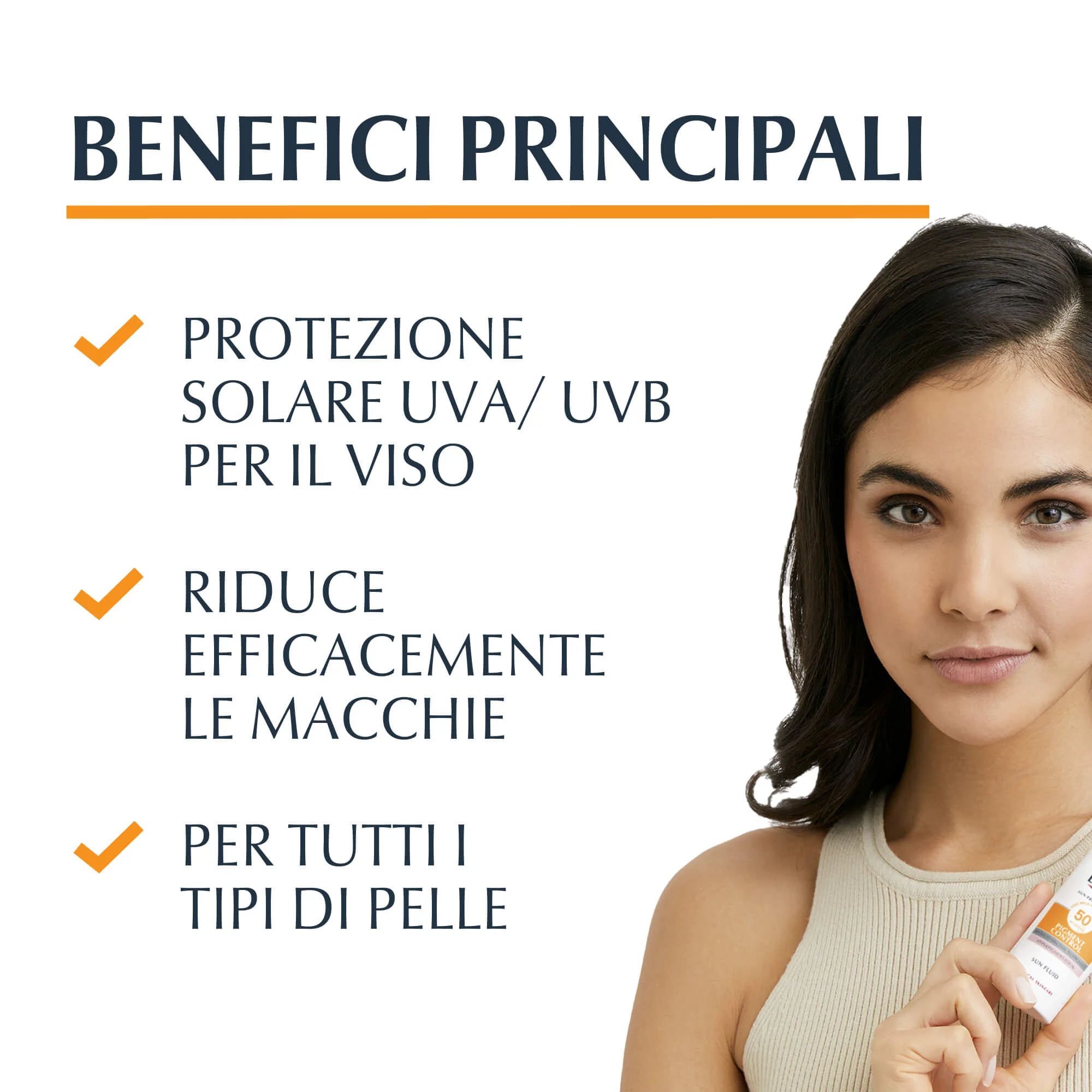 Sun Protection Pigment Control Sun Fluid SPF50+ - Solare viso alta prot.