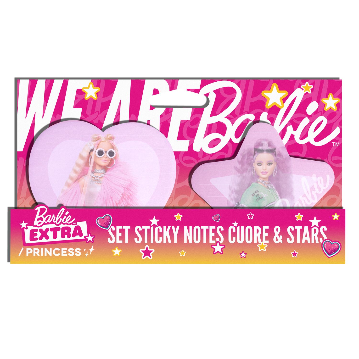 Barbie™ / Princeses līmlapiņu komplekts Sirsniņas un zvaigznes Līmlapiņas Kancelejas preces