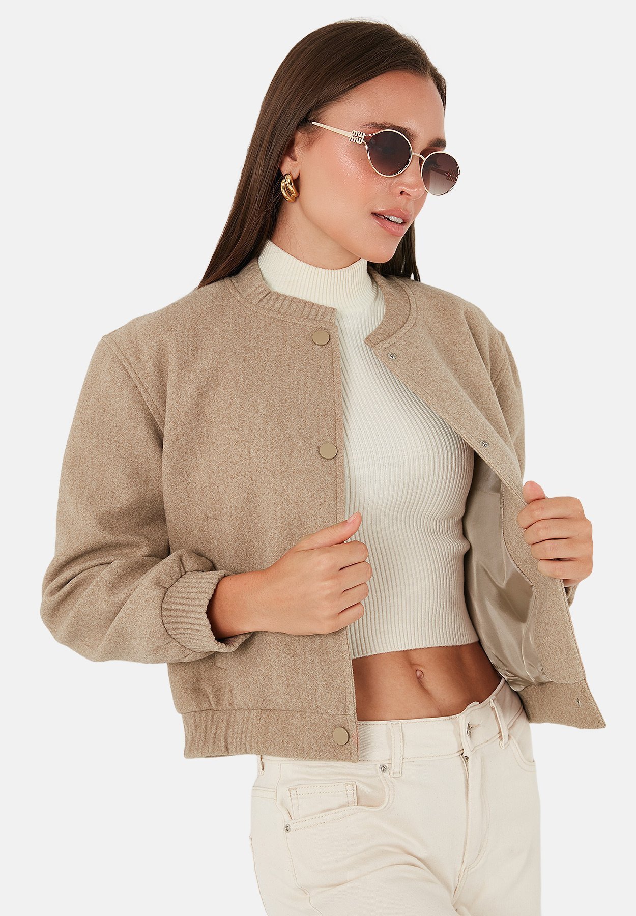 LELA LOOSE FIT - Bombertakki - beige