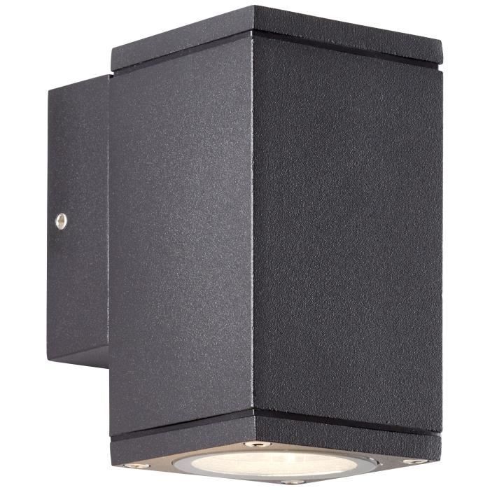 Applique da esterno - BRILLIANT - HALLY - Metallo e vetro - Antracite - LED GU10 - 1 x 10 W IP44