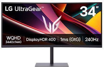 Ecran PC Gamer Incurvé - LG - 34’’ - 240Hz - Dalle VA - 1ms - 34G630A-B