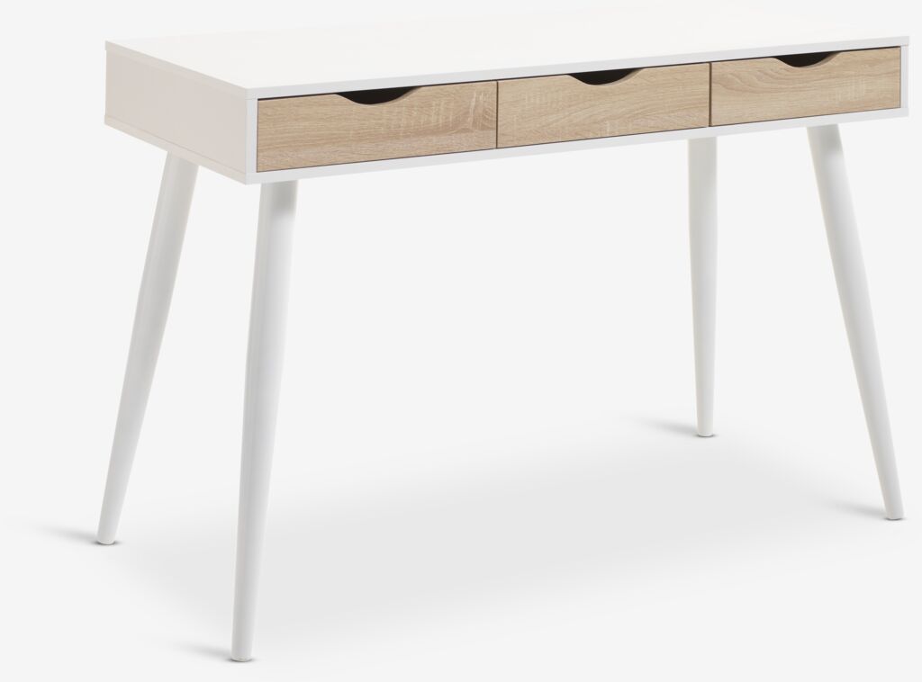 PLOVSVAD radni stol 50x110 svijetli hrast/bijela
