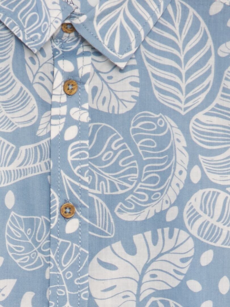 Shirt met korte mouwen en print - BLAUW