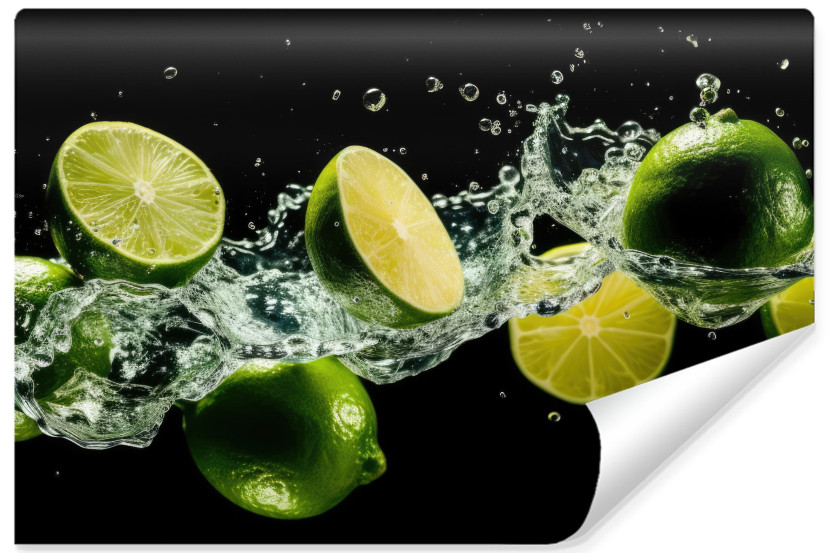 Fototapeta Kuchenna Cytrusy Limonki Abstrakcja 135x90cm