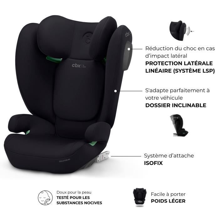 Silla de coche Cybex Solution B3 i-Fix - De 3 a 12 años - De 15 a 50 kg - De 100 a 150 cm - Negra