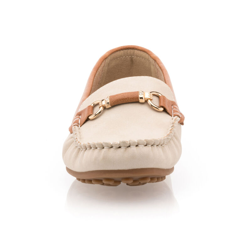 Beige Damen-Loafer/Bootsschuhe