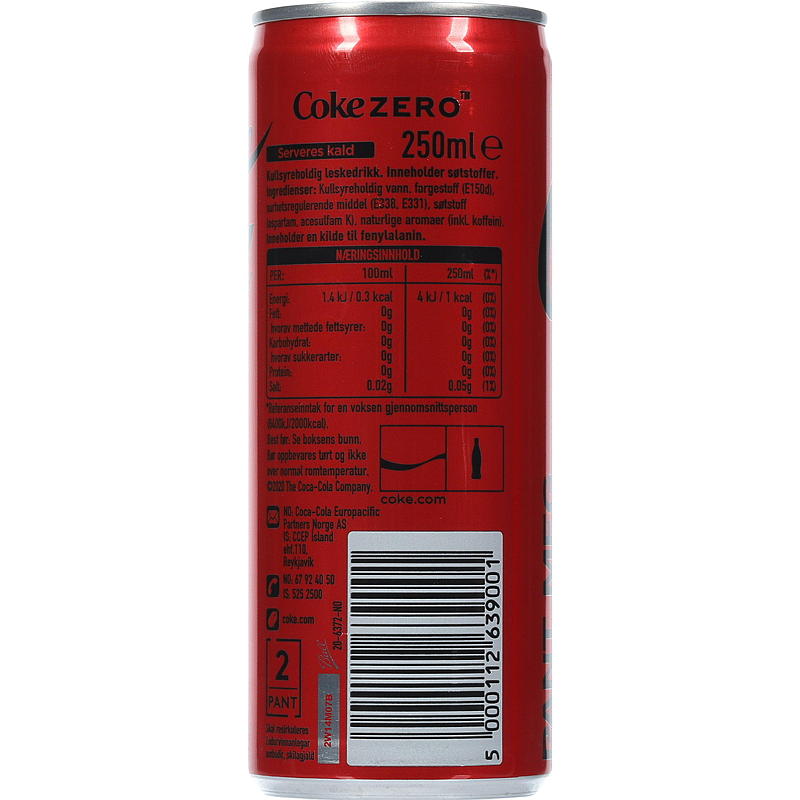 Coca-Cola Coca-Cola 0,33 l Zero Dose