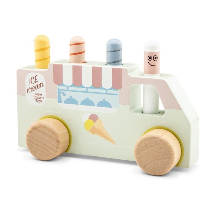 Camion de glaces - New Classic Toys - Pop-up - Jouet en bois - 24 mois et plus - Éveil et motricité fine