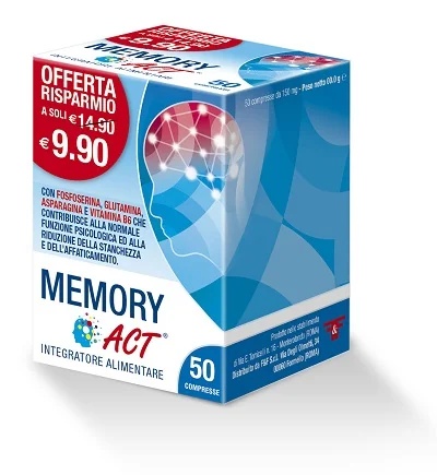 F&F Memory Act 50 Tabletten Nahrungsergänzungsmittel für das Gedächtnis