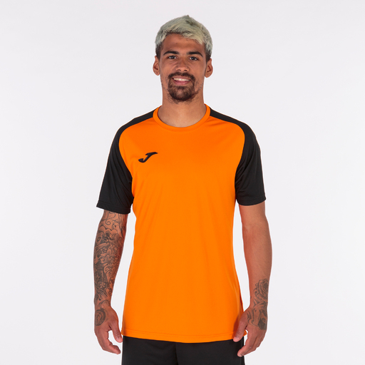 Joma Academy IV Kurzarm-T-Shirt Orange Schwarz
