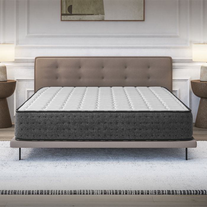 Matelas EQUINOX 140x190 cm-24 cm-Mousse mémoire de forme-7 zones HR 35 kg et BLUE-LATEX-Ergonomique-Face été-hiver-Confort ferme
