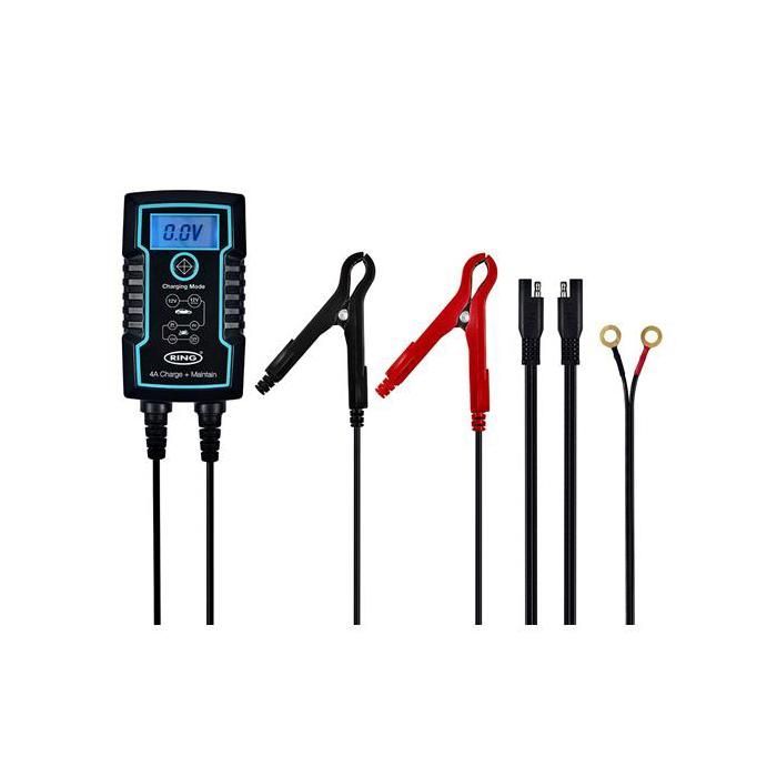 CHARGEUR BATTERIE INTELLIGENT+ MAINTIEN DE CHARGE 4A 6/12V RING