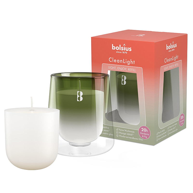 Bolsius Clean Light startset Gardenia & Fikon