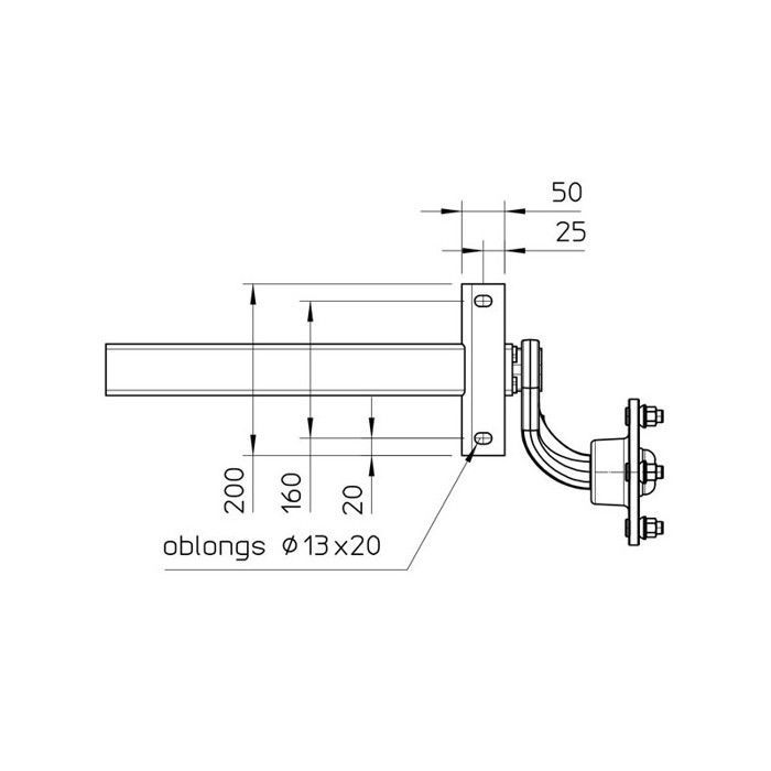 Reboque de soldagem de 2 semi-eixos 750KG 4TR 100
