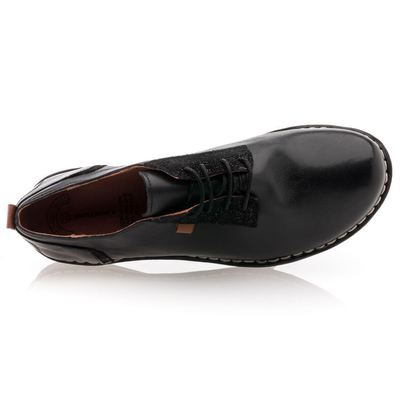 Zapatos de mujer negros con cordones / Zapatos Derby