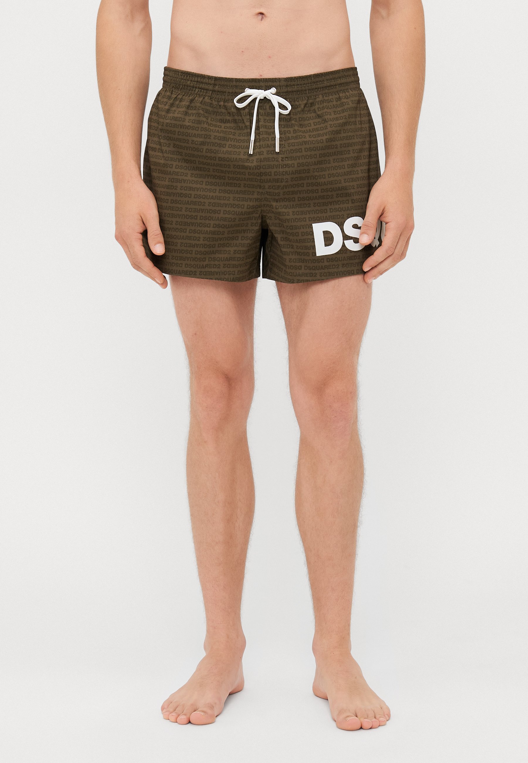 Dsquared2 NEOCLASSIC LOGO MIDI - Badehose - grün/weiß