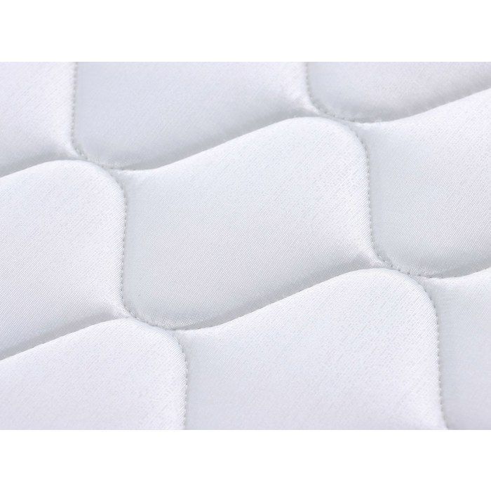 Base de cama con almacenamiento WOLKENLOS de YSMÉE de 90 x 190 cm, color blanco + colchón de muelles y espuma viscoelástica de 15 cm de grosor.