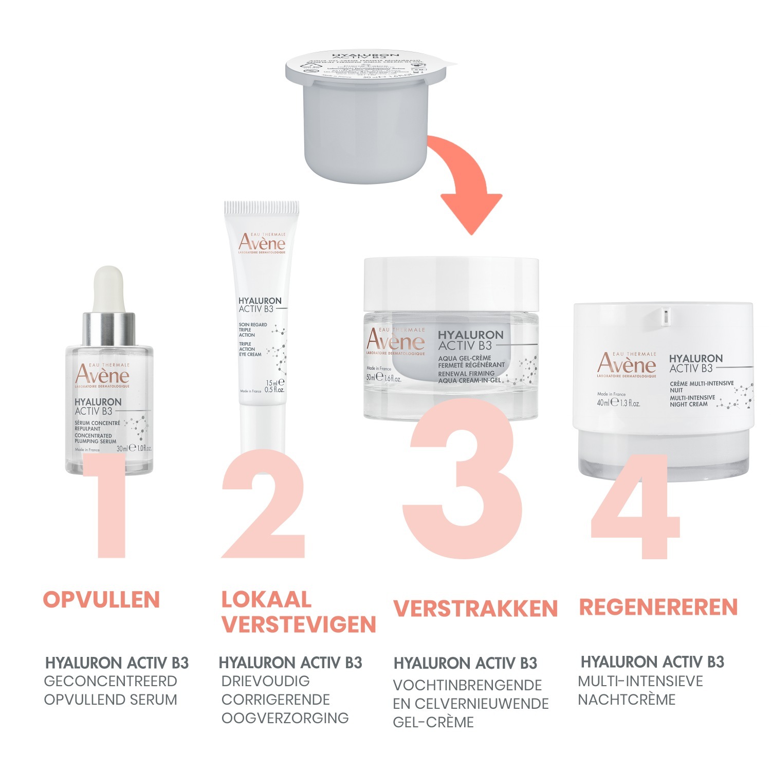 Avène Hyaluron Active B3 Cell Renewal Face Cream Aqua Cream-in-Gel - 50 ml