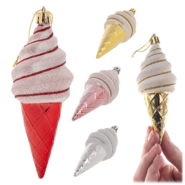 Bombki Choinkowe Bombka Na Choinkę  Zawieszki Lody 4 szt