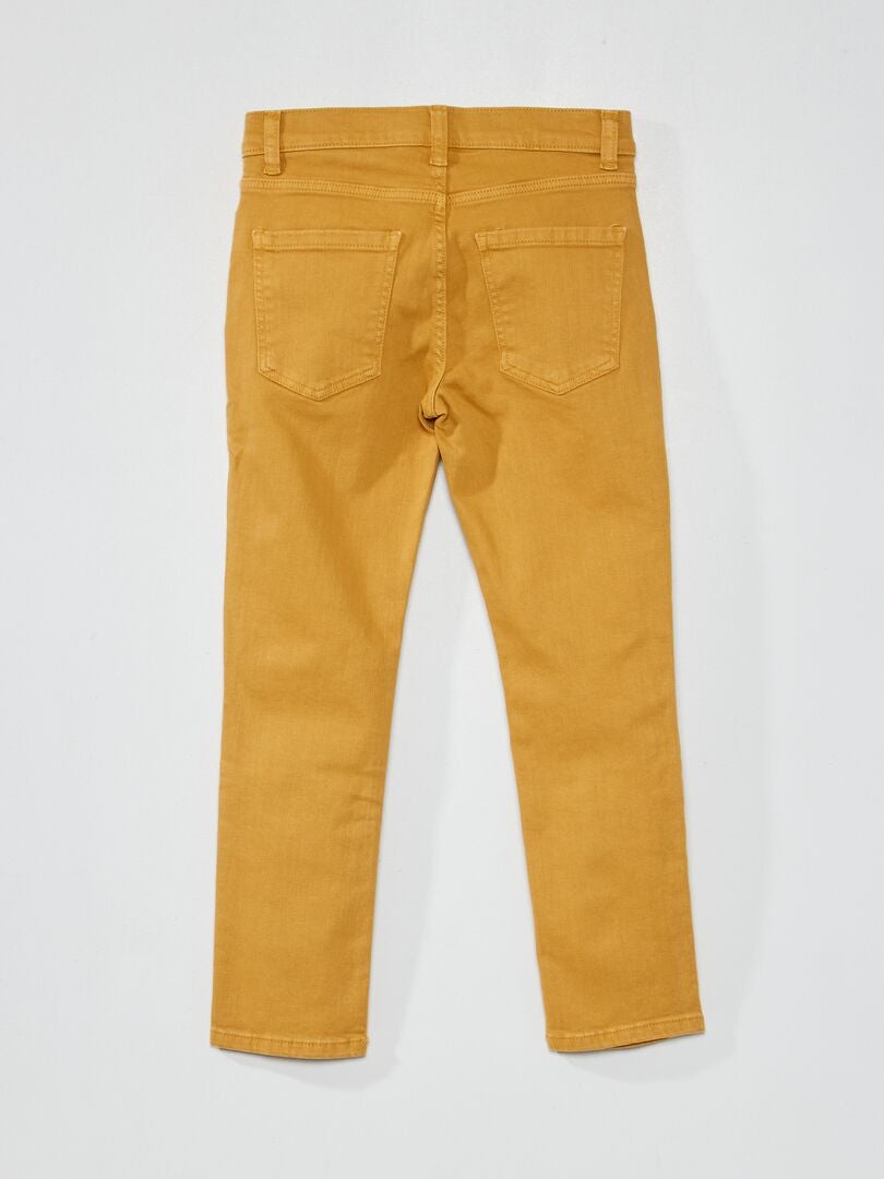 Slim fit jeans met 5 zakken - BEIGE