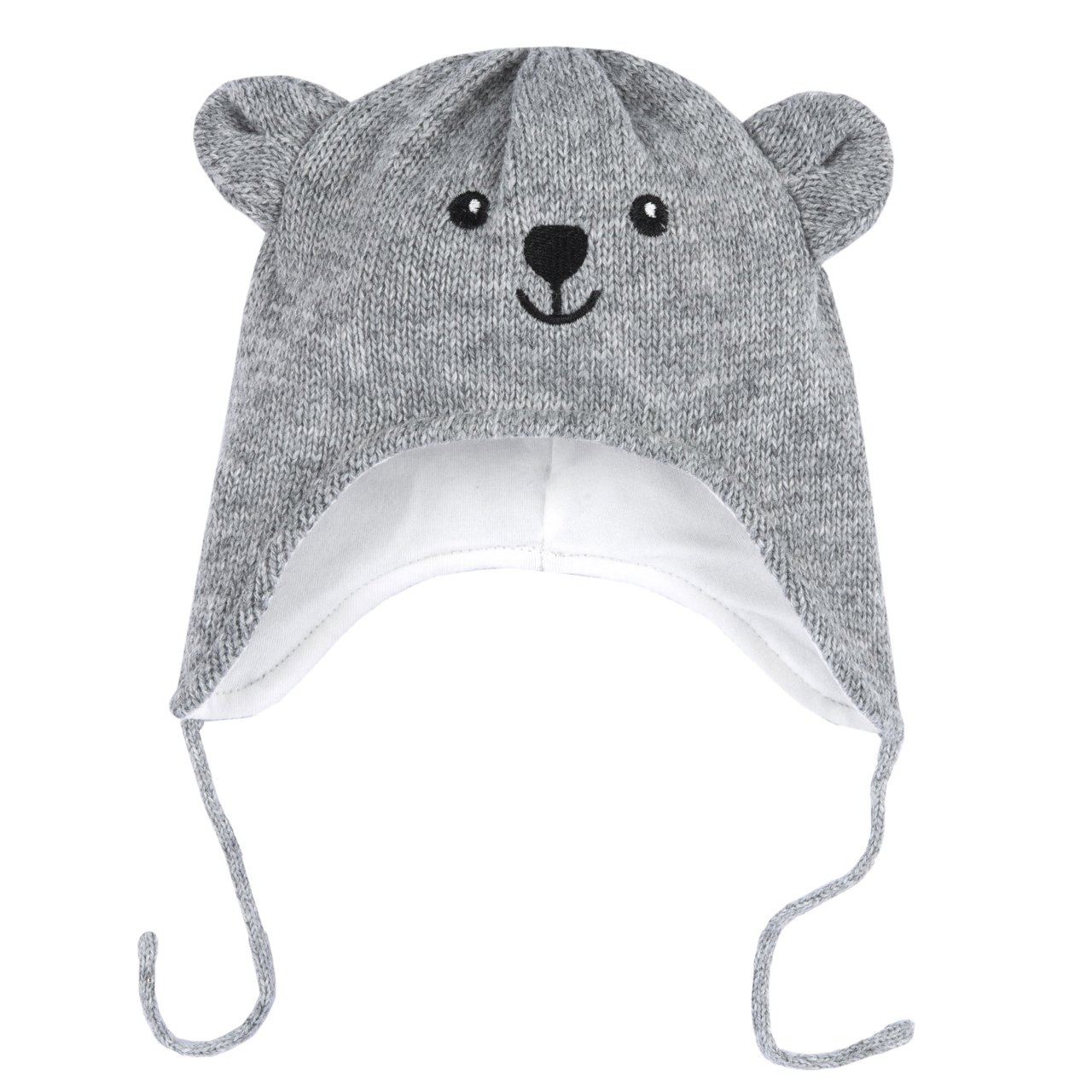 Strickmütze mit Babybär-Motiv