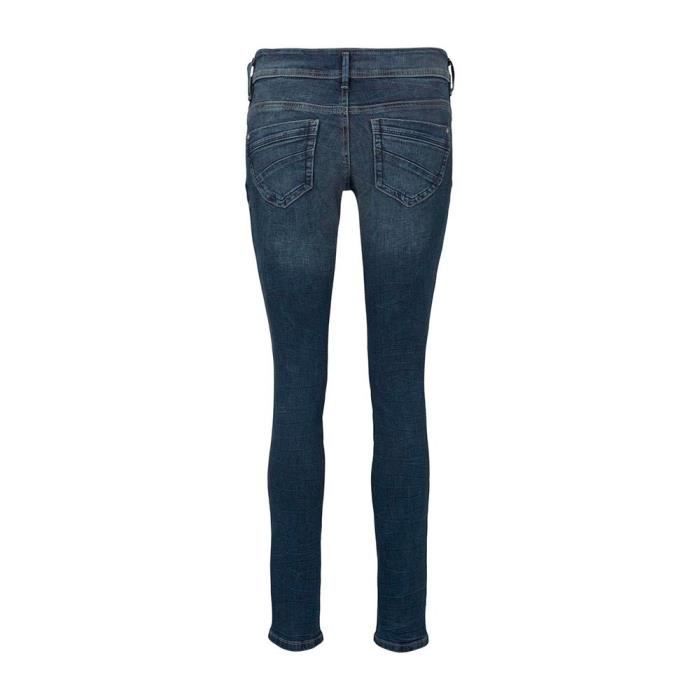 TOM TAILOR Women's Alexa Slim Jeans - Random Bleached Blu - Slim Fit - Standard Waist