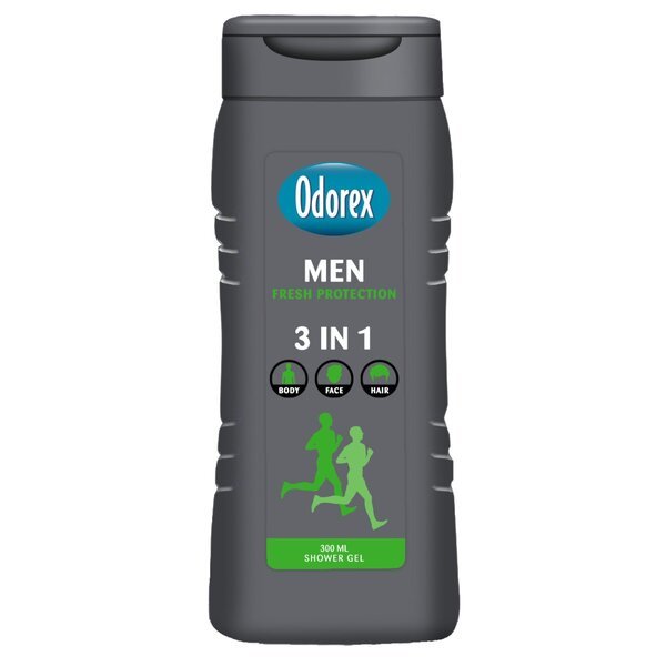„Odorex Men Fresh Protection“ 3 viename dušo želė<br>300 ml – normaliai odai