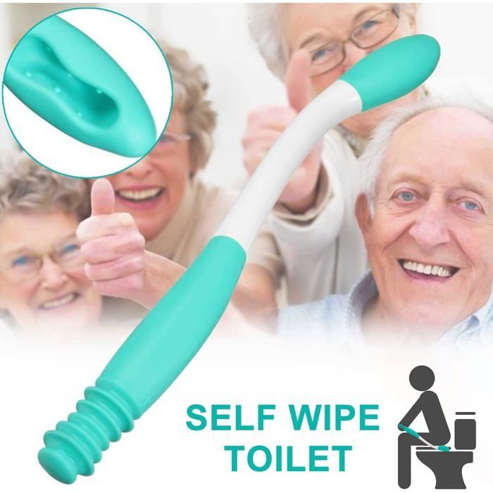 Essuie Fesse Aide aux Toilettes Pinces pour Papier Toilette,38cm Aides à La Toilette Outils Personnes pour âgées et Femme Enceinte