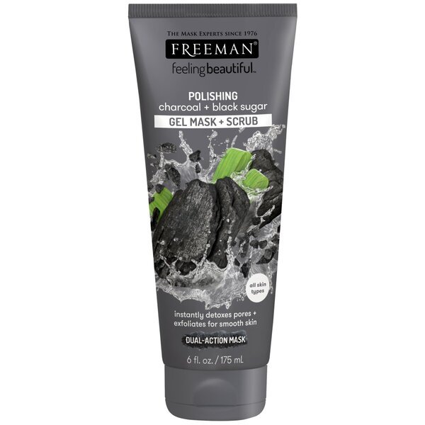 Freeman maska za piling obraza z ogljem in črnim sladkorjem 175 ml - za vse tipe kože