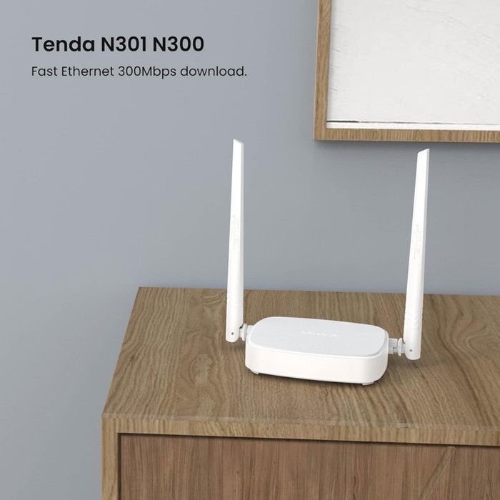 Router wireless Tenda N301 - 3 porte - 802.11b/g/n - 2,4 GHz