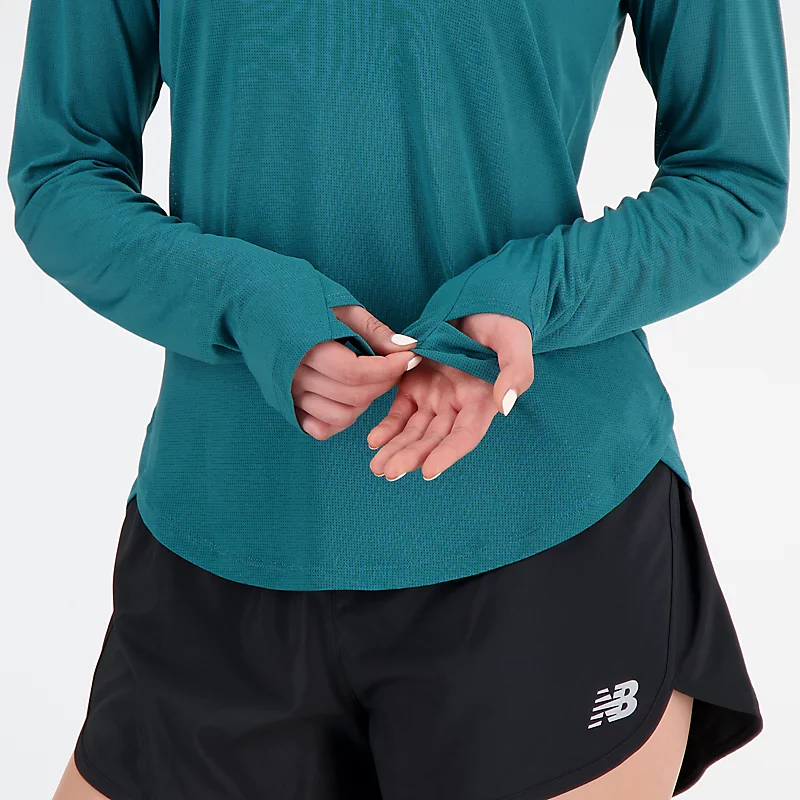 Női Accelerate Hosszú Ujjú Blúz – VINTAGE TEAL