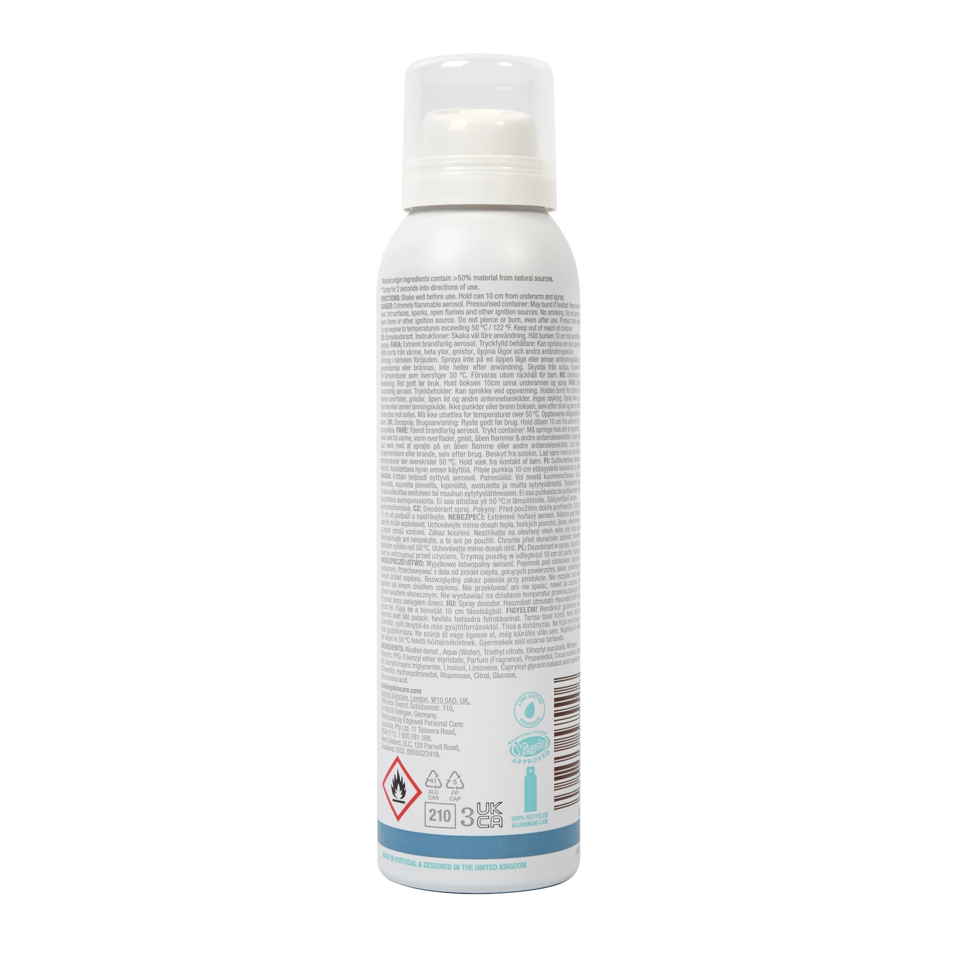 Friss menta és cédrusfa dezodor spray 125 ml - Bulldog