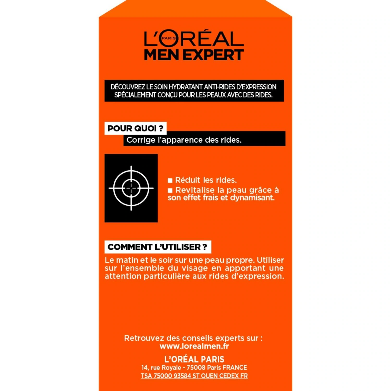 L´Oréal Men Expert Expert Stop Rides Soin Hydratant Anti-rides d'expression -